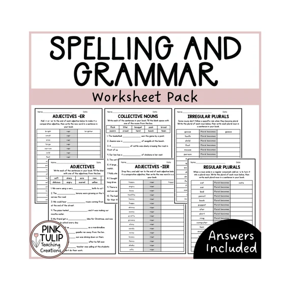 Grammar worksheet for sixth graders focusing on spelling with plurals and possessives.