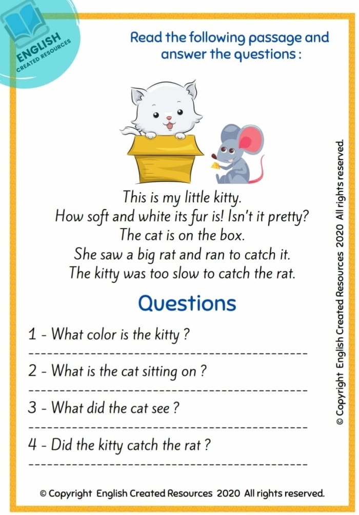 Reading Comprehension The Adventure Begins Worksheet for Grade 6 Lesson 12 A sixth grade student answering questions on the Reading Comprehension The Adventure Begins worksheet