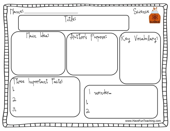 Research Graphic Organizer Note-Taking Worksheet for Sixth Grade Informational Writing 6 Sixth grade informational essay research graphic organizer note-taking worksheet