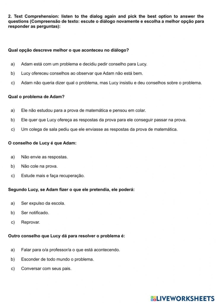 Offer Yourself Advice! worksheet for ASL students to practice written communication and self-reflection Sixth grade student writing a reflective letter to themselves for the Offer Yourself Advice! worksheet
