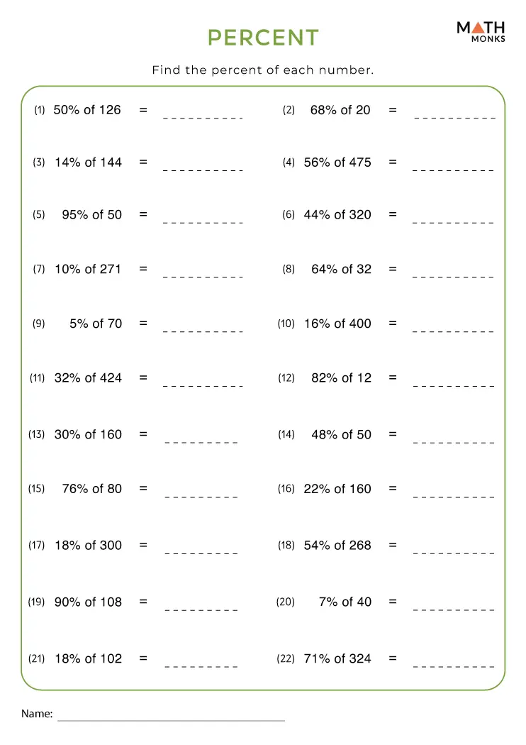 Sixth grade students solving percentage calculations on winter sale clothing prices worksheet