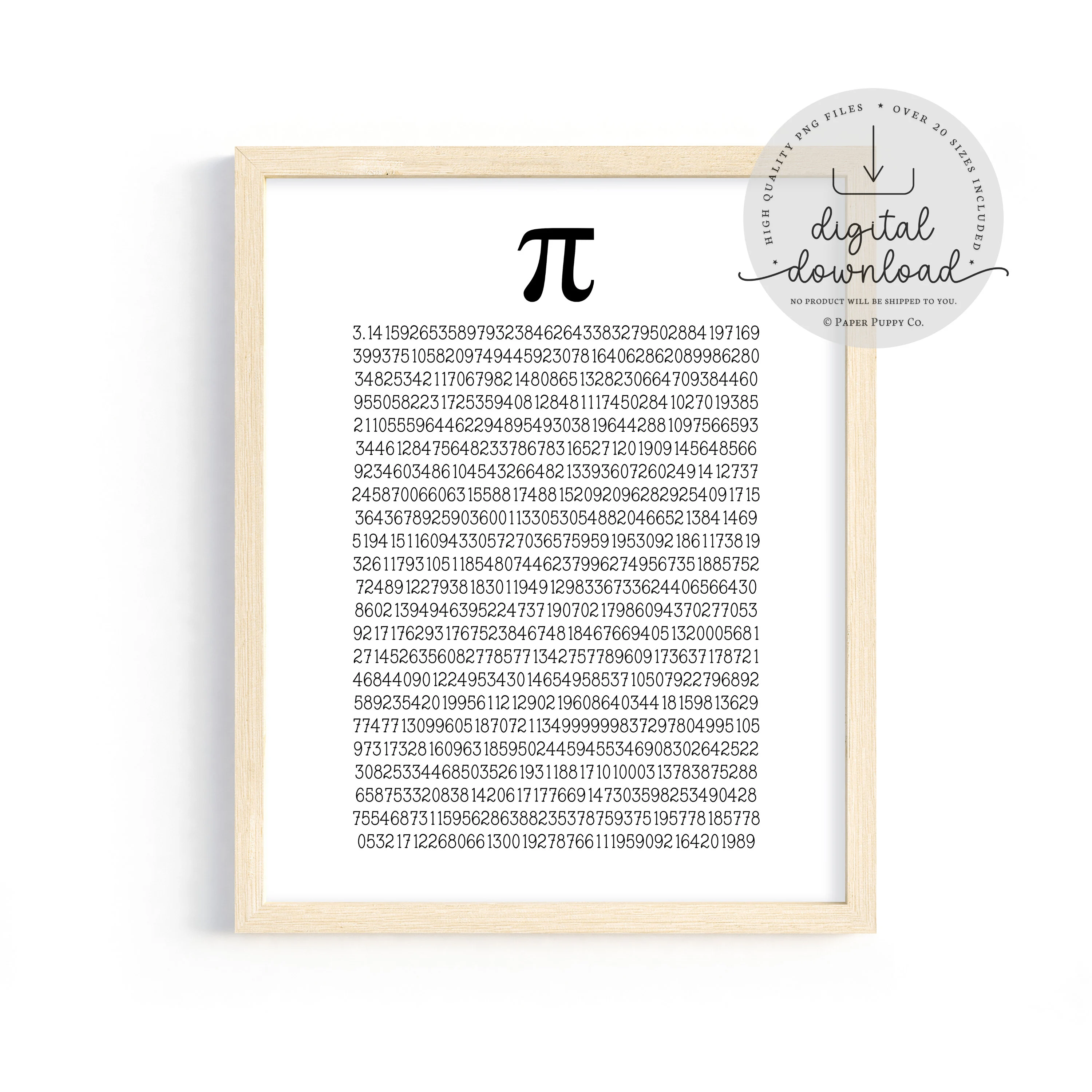 Printable Pi Day worksheet showing the first 1000 digits of the mathematical constant Pi Seventh grade geometry worksheet featuring the first 1000 digits of Pi for a math class challenge