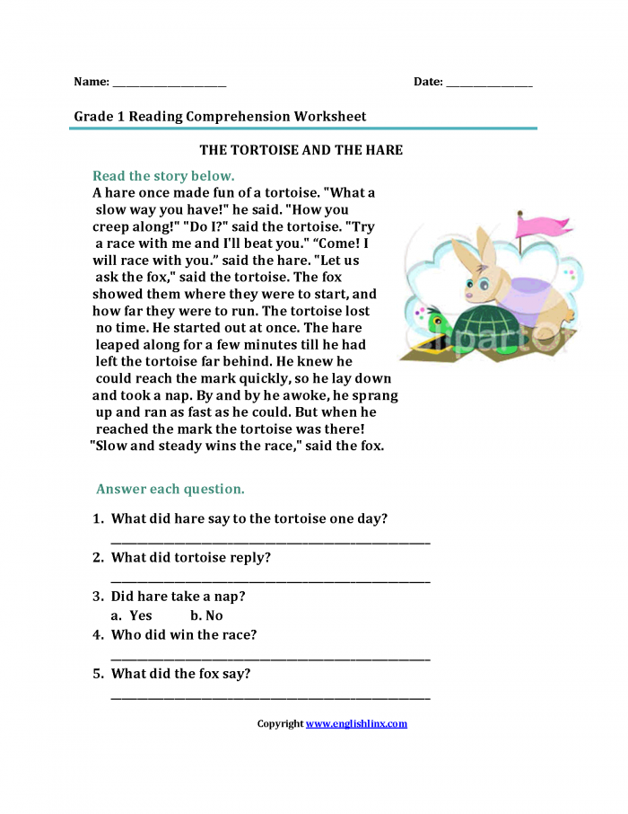 Fable Comparison Worksheet for Eighth Grade Reading Skills Eighth grade students completing a reading comprehension worksheet comparing King Chameleon and the Animals with The Hare and the Tortoise fables