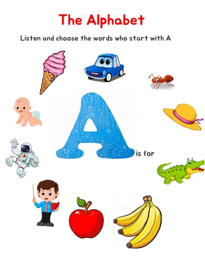 Preschooler coloring worksheet featuring the letter A for early alphabet learning and historical exploration