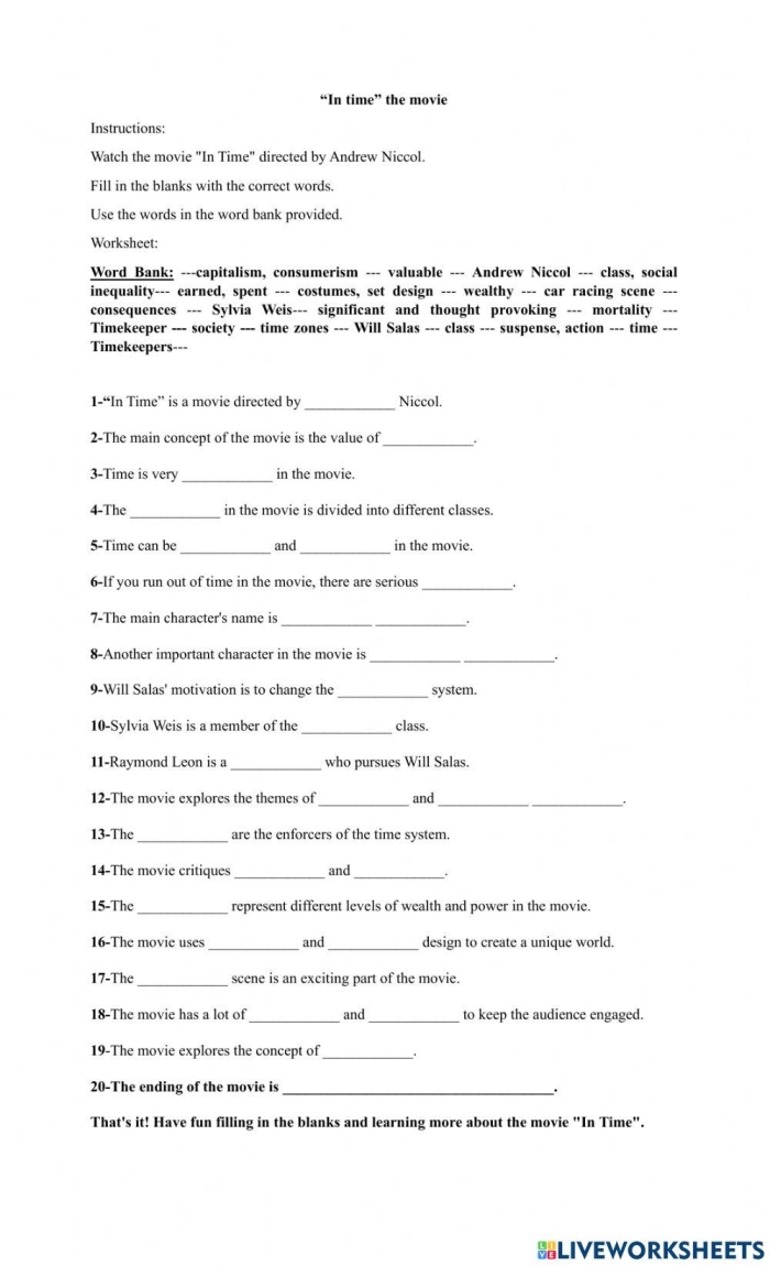 A Matter of Time worksheet for third graders focusing on time intervals
