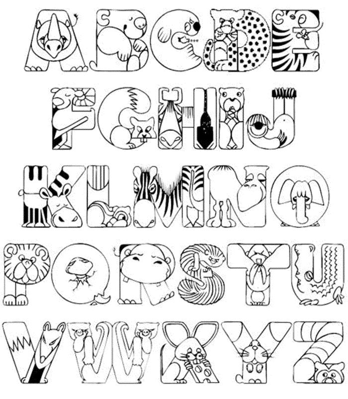 ABC coloring page worksheet for Pre-K children to learn the alphabet through fun activities