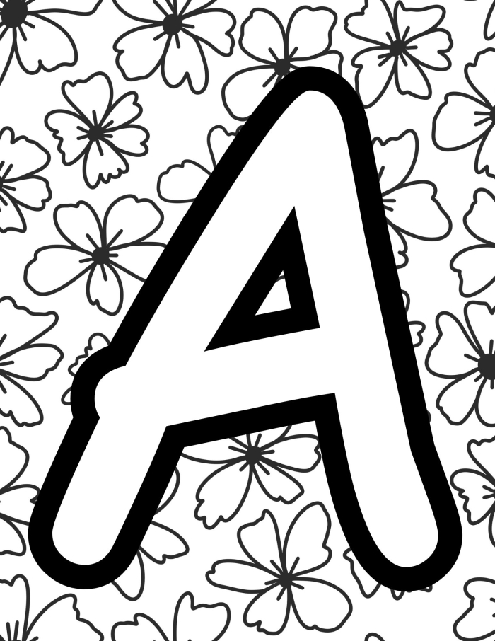 ABC coloring page worksheet for preschoolers to learn the alphabet