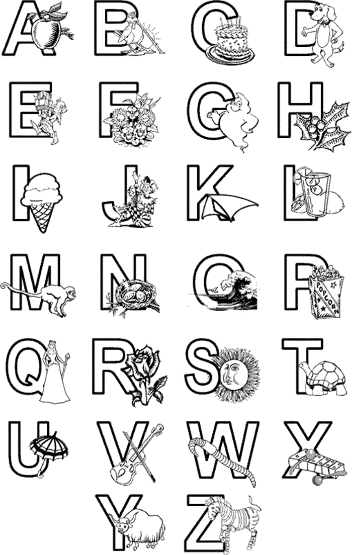 ABC coloring page worksheet designed for Pre-K kids