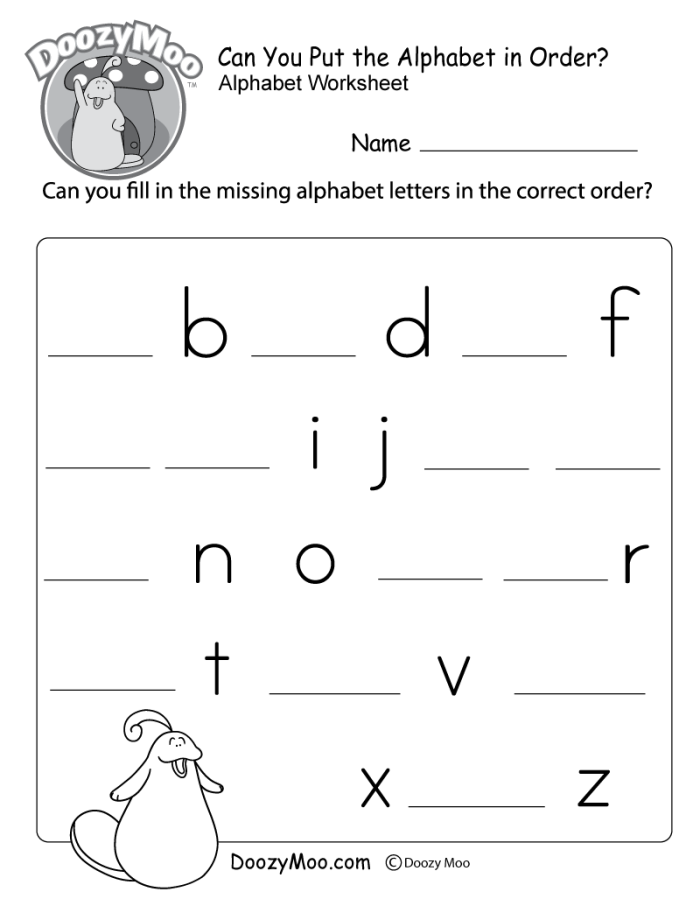 ABC Fill in the Blank worksheet for kindergarten students focusing on Earth and Space Science