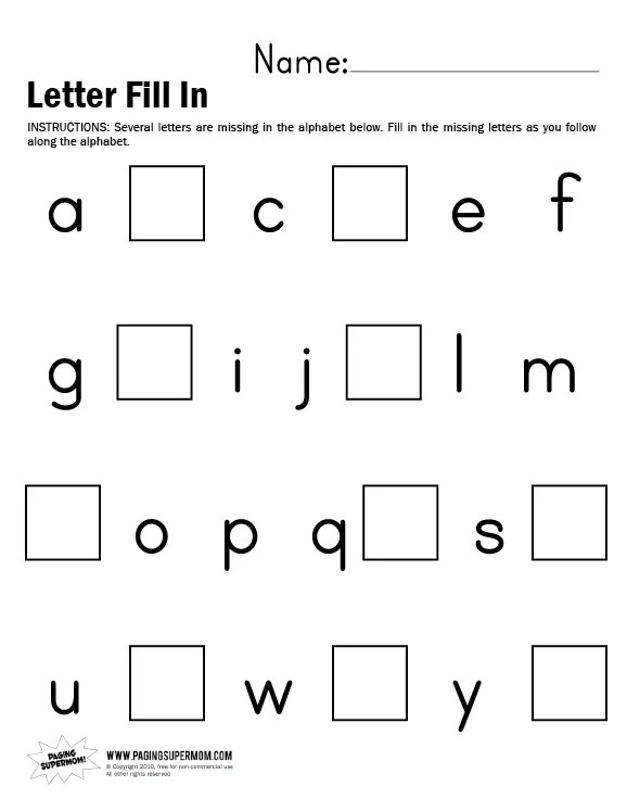 ABC Fill in the Blank worksheet for kindergarten students focusing on Earth and Space Science