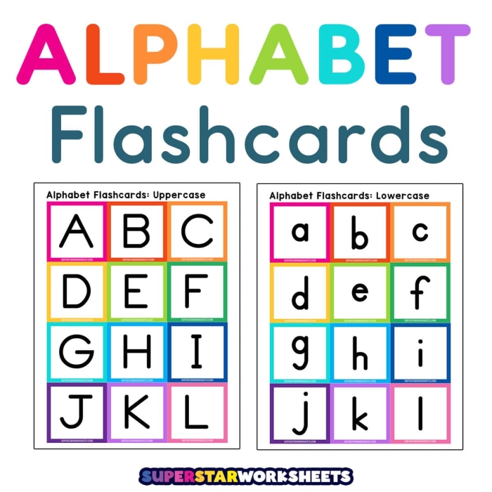 Flashcard activity for Pre-K learners to practice the alphabet with A is for apple ABC Flashcards worksheet featuring the letter A and an apple illustration for preschoolers to color