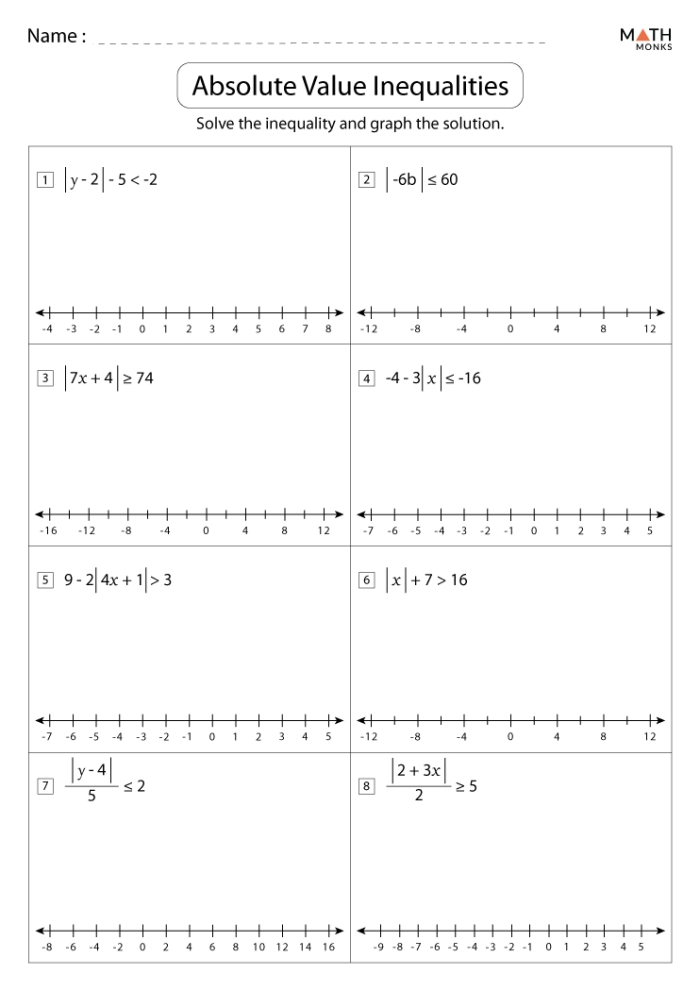 Absolute Value Real World Problems Worksheet for Grade 6 Math Practice Sixth grade students solving absolute value word problems involving temperature and elevation changes