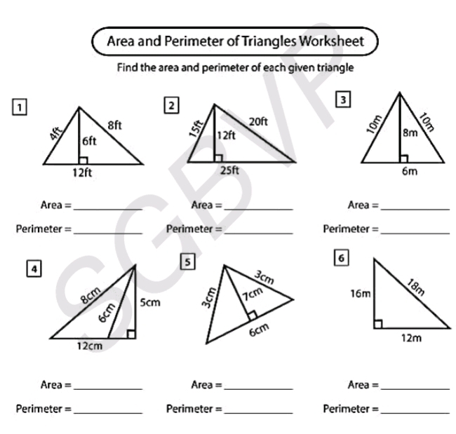 Acute Triangles: Practice Finding Area worksheet for geometry students Worksheet focusing on acute triangles and their area for sixth graders