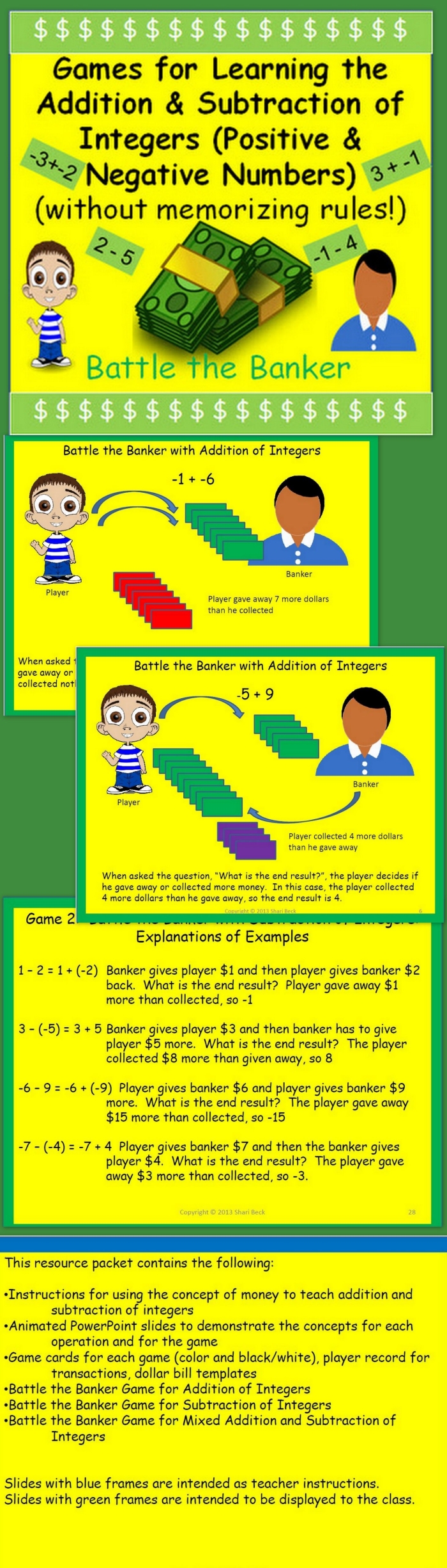 Add and Subtract Positive and Negative Fractions Practice Problems Image 18 Seventh grade math worksheet showing problems for adding and subtracting positive and negative fractions with step-by-step solutions