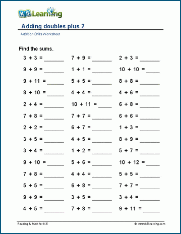 First grade math worksheet showing addition facts that sum to ten with missing number equations