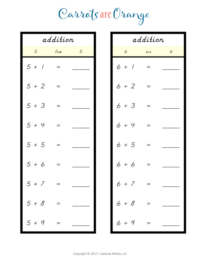 Two-digit addition and subtraction practice worksheet for second graders