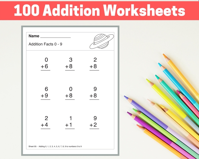 First grade math worksheet featuring addition problems that equal ten for students to solve