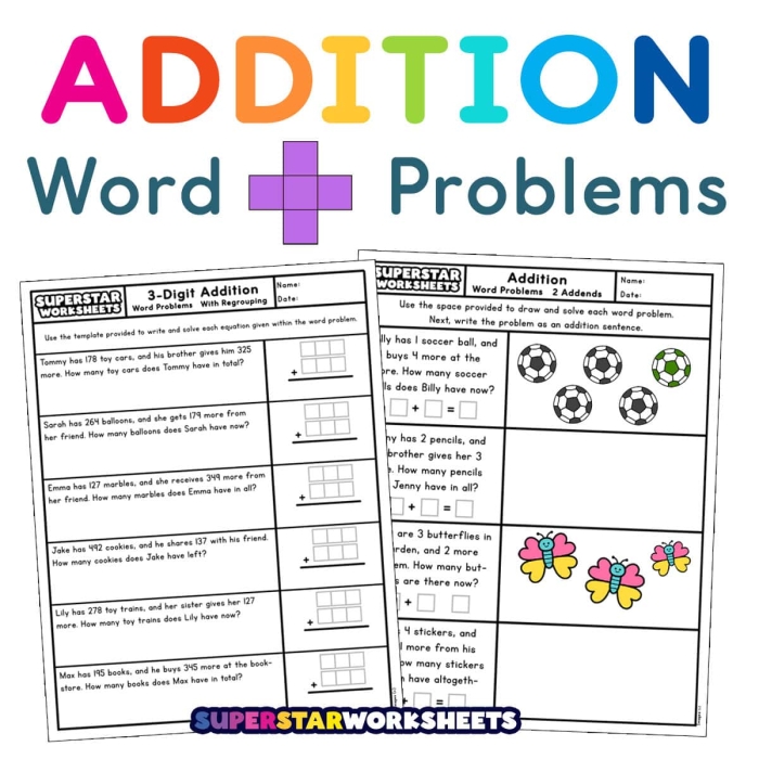 Mixed Operations worksheet for Third Grade Addition Word Problems: Add It Up! worksheet for Third Grade