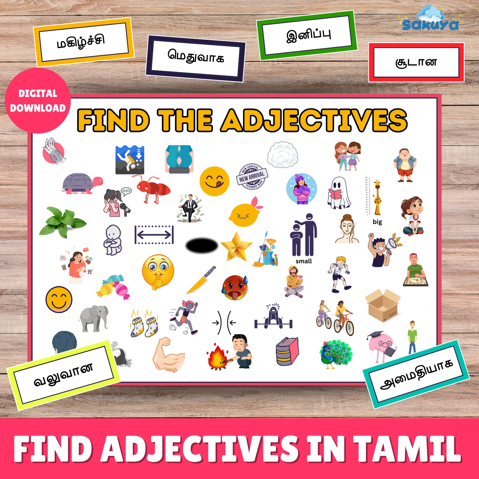 Third grade students identifying adjectives in a baseball themed grammar worksheet