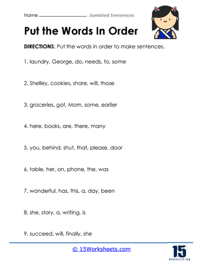 Data and Graphing worksheet for Fourth Grade Worksheet designed to teach fourth graders the proper order of adjectives in sentences. Fix the Sentences: Adjective Order worksheet for fourth-grade students.