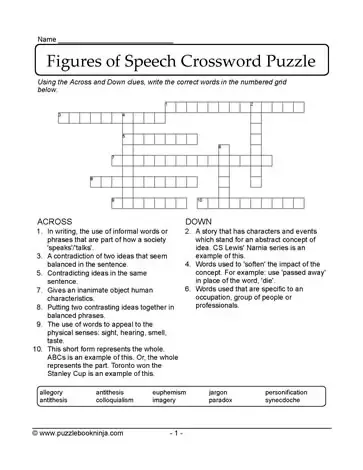 5th Grade Vocabulary Crossword worksheet featuring challenging word puzzles for students