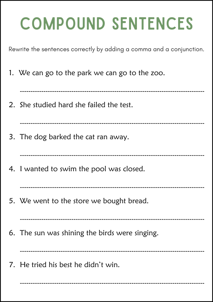 Sixth grade student completing an advanced comma placement worksheet to improve sentence structure