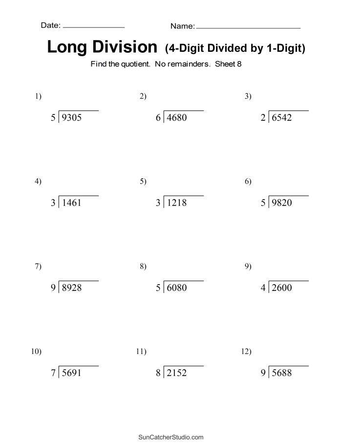 Fifth grade student completing a Halloween division riddle worksheet with long division problems