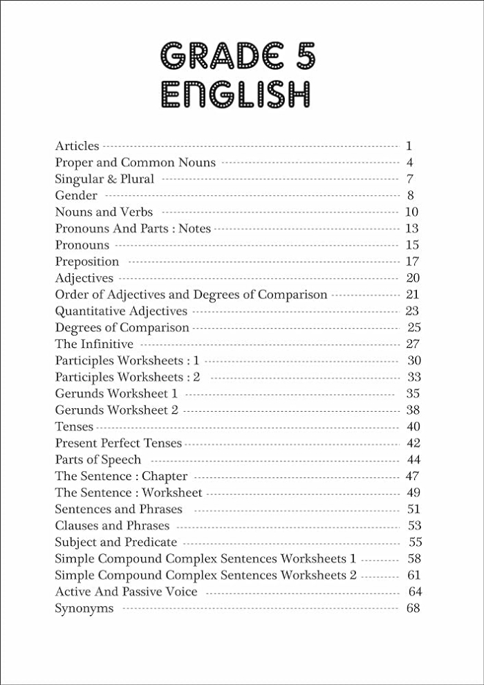 5th Grade Mixed Grammar Review worksheet for handwriting practice and assessment