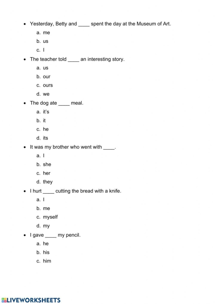 Phonics worksheet for Sixth Grade Advanced Pronoun Review worksheet for sixth graders focusing on grammar skills. A comprehensive tool to master pronoun-antecedent agreement and reflexive pronouns.