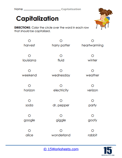 Third grade punctuation and capitalization practice worksheet 21