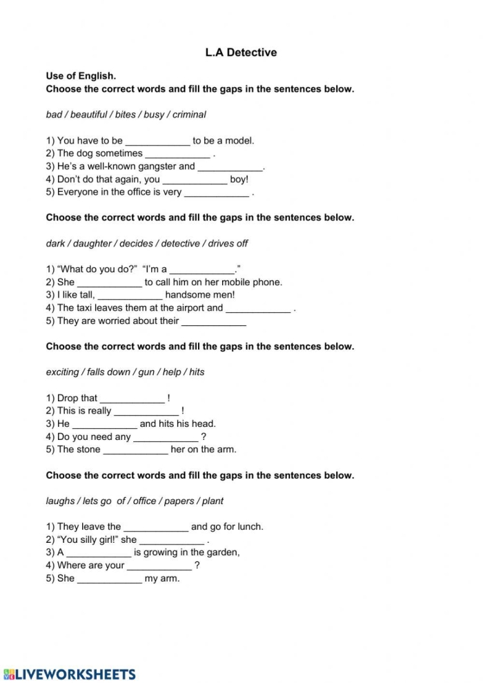 Algebra worksheet for Third Grade Adverb Detectives to the Rescue worksheet featuring a fun activity for third graders to learn about adverbs while solving a mystery. Engaging image of a worksheet designed to help students fill in the blanks with the right adverb.