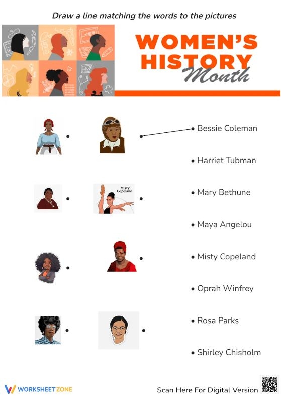 Who Am I? African American Female Changemakers worksheet for Third Grade