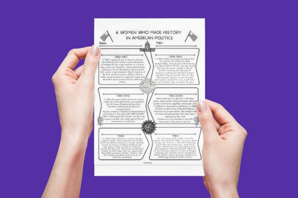 Third grade worksheet showcasing influential African American female changemakers for classroom study