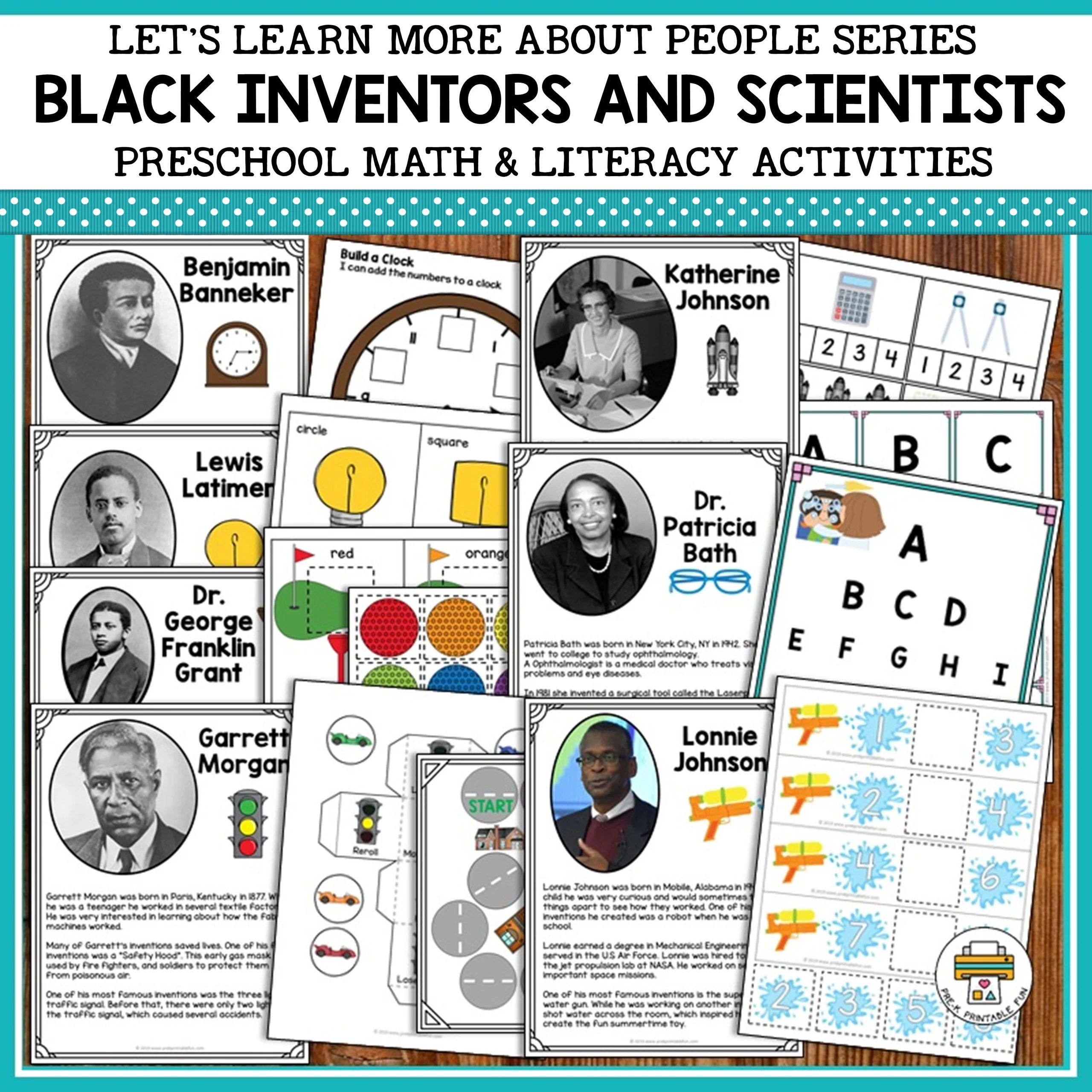 Fourth grade worksheet featuring brief biographies and figurative language exercises about famous African American inventors
