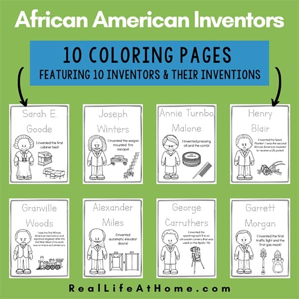 Fourth grade worksheet featuring notable African American inventors and their contributions to history