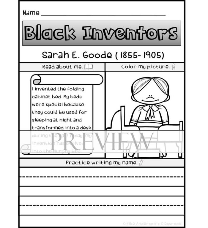 Fourth grade students learning about African American inventors and their contributions to history through a figurative language worksheet activity