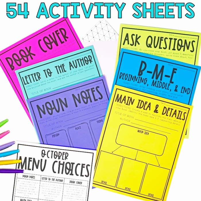 Choice board worksheet design for engaging student responses after reading After-Reading response choice board for informational text in sixth-grade life science