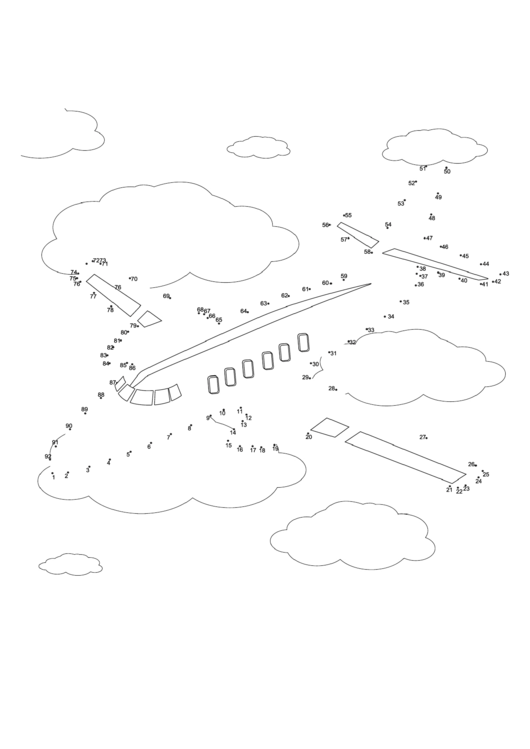 Airplane Dot-to-Dot Worksheet for Pre-K Sight Words Activity 13 Preschooler connecting dots from A to Z on an airplane dot-to-dot worksheet page 13