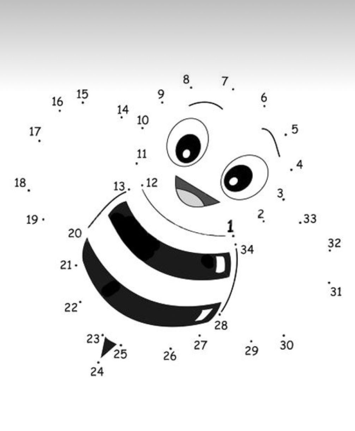 Airplane Dot-to-Dot Worksheet for Pre-K Students Image 3 Preschooler connecting dots in alphabetical order to complete an airplane drawing on a printable worksheet