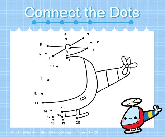 Airplane Dot-to-Dot Alphabet Practice Worksheet 11 Pre-K student connecting dots from A to Z to form an airplane shape on a worksheet
