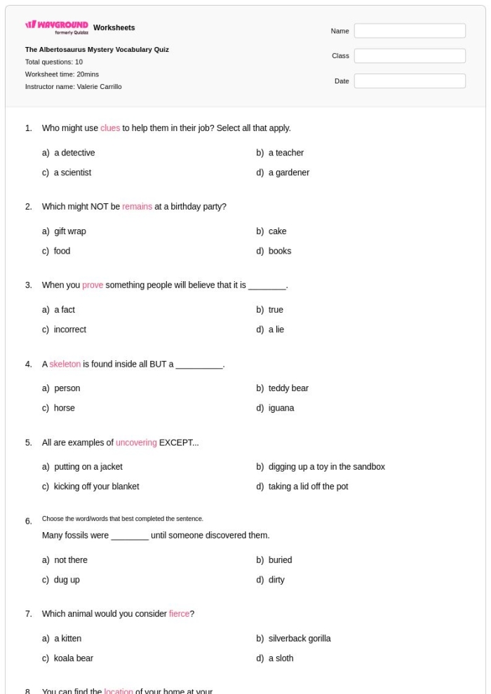 Coloring page featuring an Albertosaurus dinosaur for first grade science students