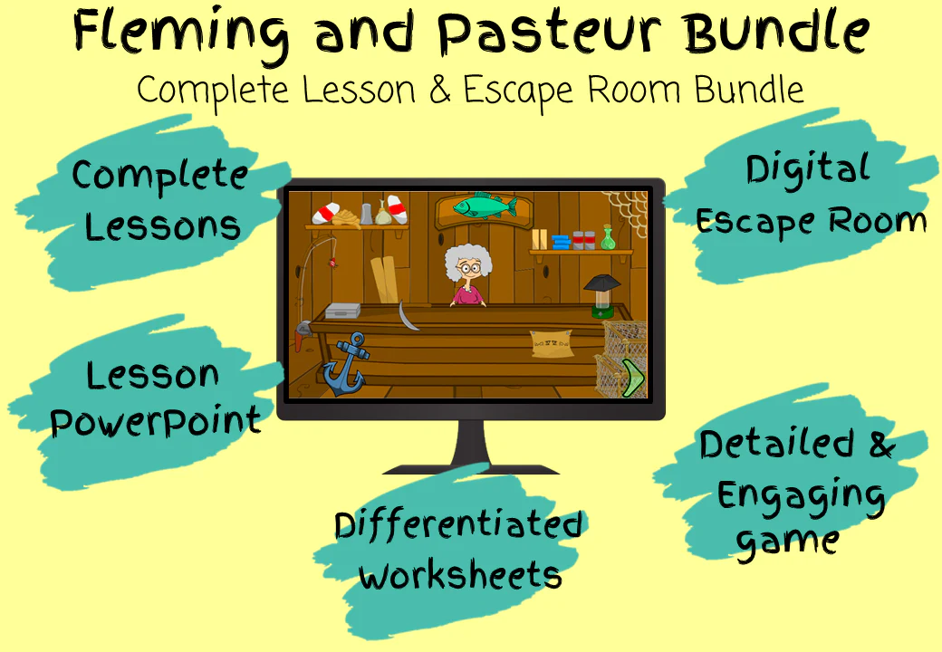Alexander Fleming worksheet for third graders exploring his discovery of penicillin