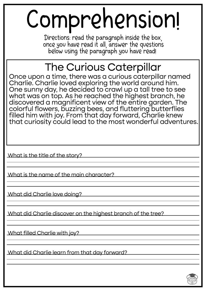 Third grade reading comprehension worksheet featuring a story about Alexis and a game show
