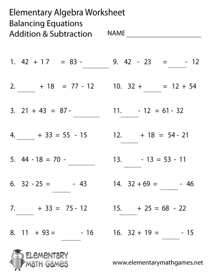 Child solving algebraic equations and isolating the variable x on a practice worksheet