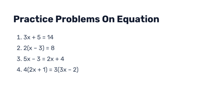 Eighth grade math worksheet focusing on solving algebraic equations with variables on both sides