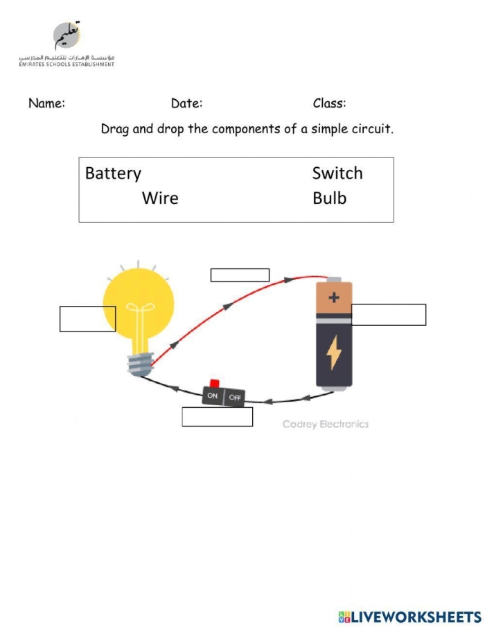 Phonics worksheet for Fourth Grade Worksheet for fourth graders focused on understanding circuits and electricity concepts. All About Circuits worksheet designed for phonics practice in fourth grade.
