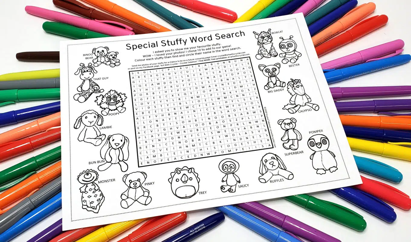 Third grade students reading an educational worksheet about the history and manufacturing of plastic materials