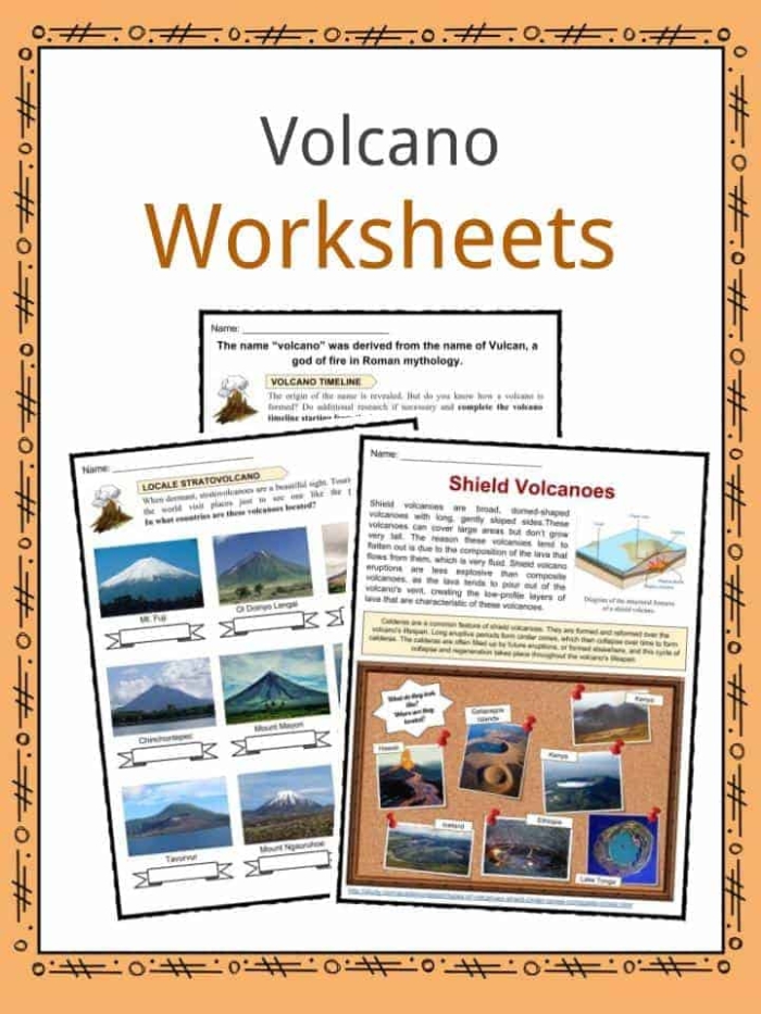 Cutaway diagram illustrating the science behind volcanic eruptions for fourth-grade students