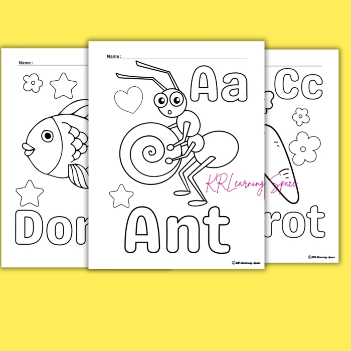 Engaging ABCs coloring worksheet for Pre-K students, image 23 Alphabet coloring page for preschoolers to enhance letter recognition and fine motor skills