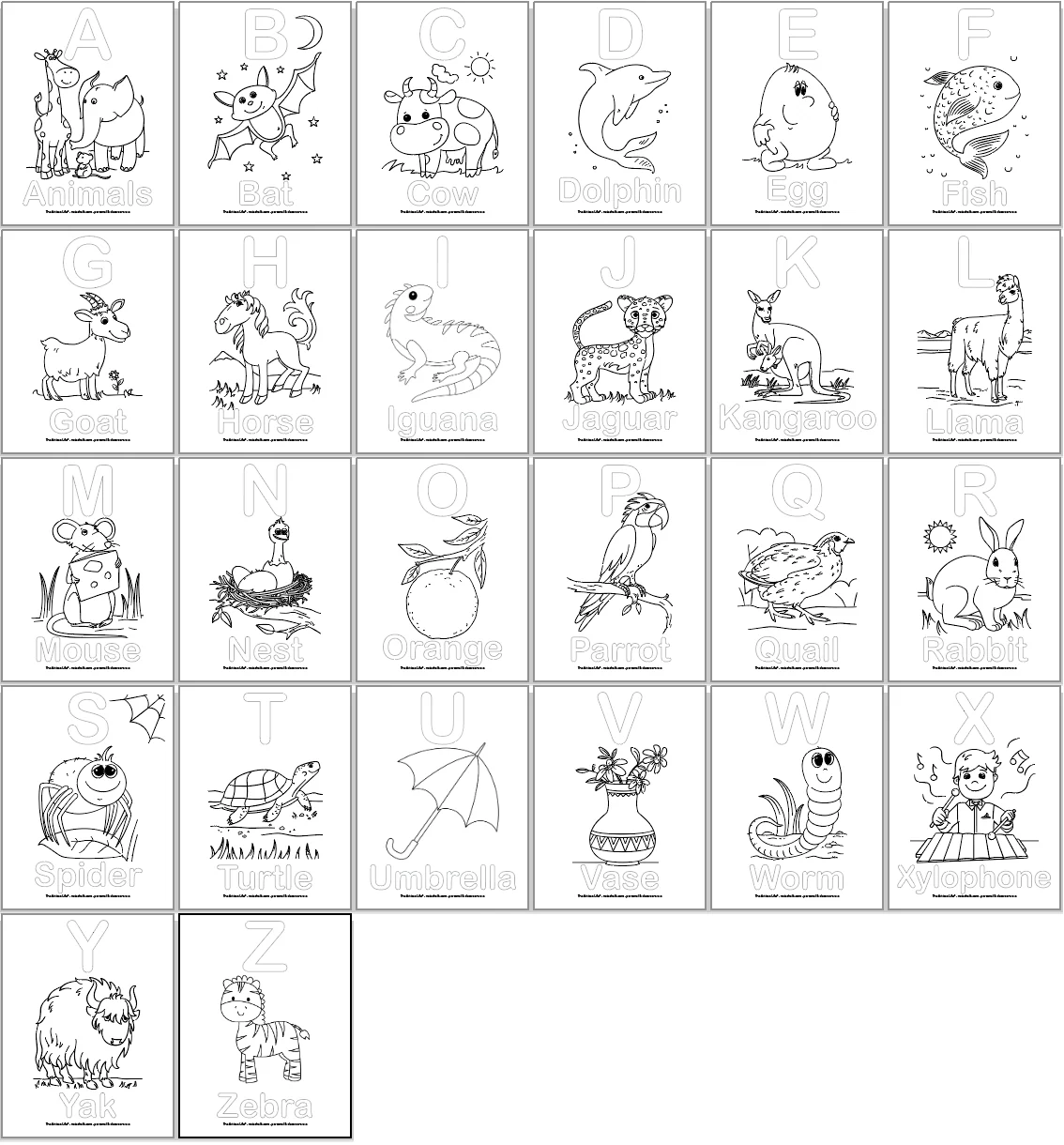 Engaging ABCs coloring worksheet for Pre-K learners Uppercase letter coloring page for preschool children to enhance fine motor skills